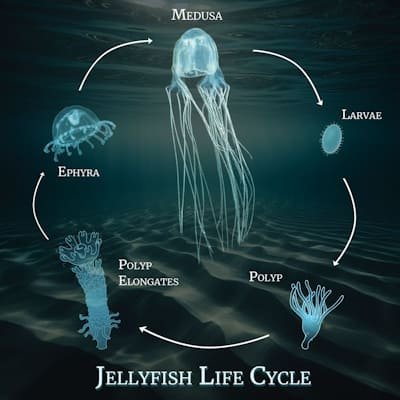 Cycle de vie des meduses
