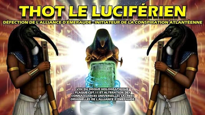 Image de Thoth, représentant le Lucifer originel, initiateur de la conspiration Atlantéenne
