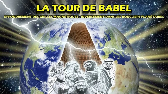 Illustration représentant la Tour de Babel et son impact historique sur l'humanité