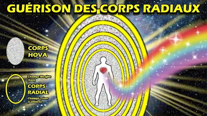Illustration sur la guérison des corps radiaux et éveil spirituel