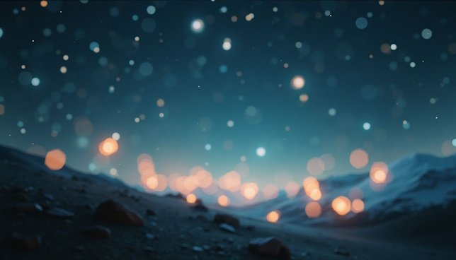Un jardin paisible sous un ciel étoilé