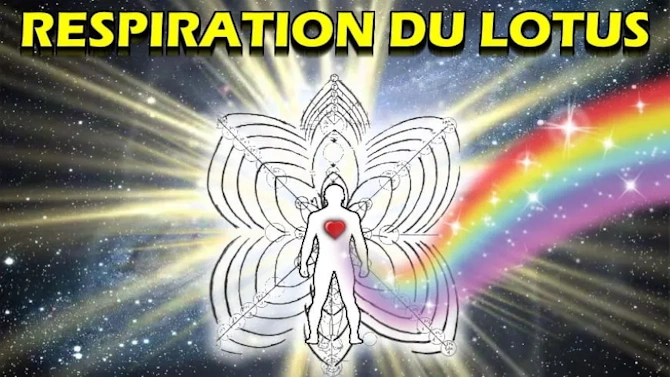 Illustration de la respiration du Lotus pour éveil spirituel