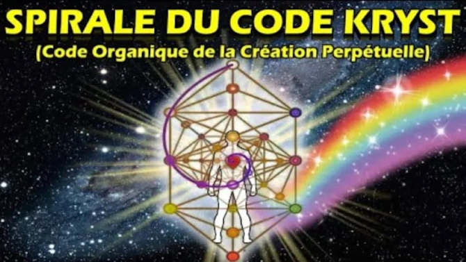 Image représentant la Spirale du Code Kryst et la création perpétuelle de la vie éternelle